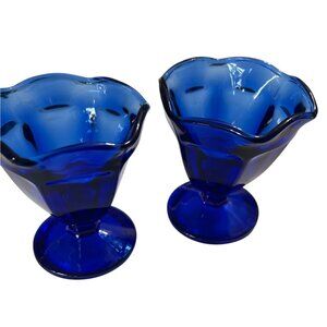 Vintage Anchor hocking Cobalt Blue Depression Glass